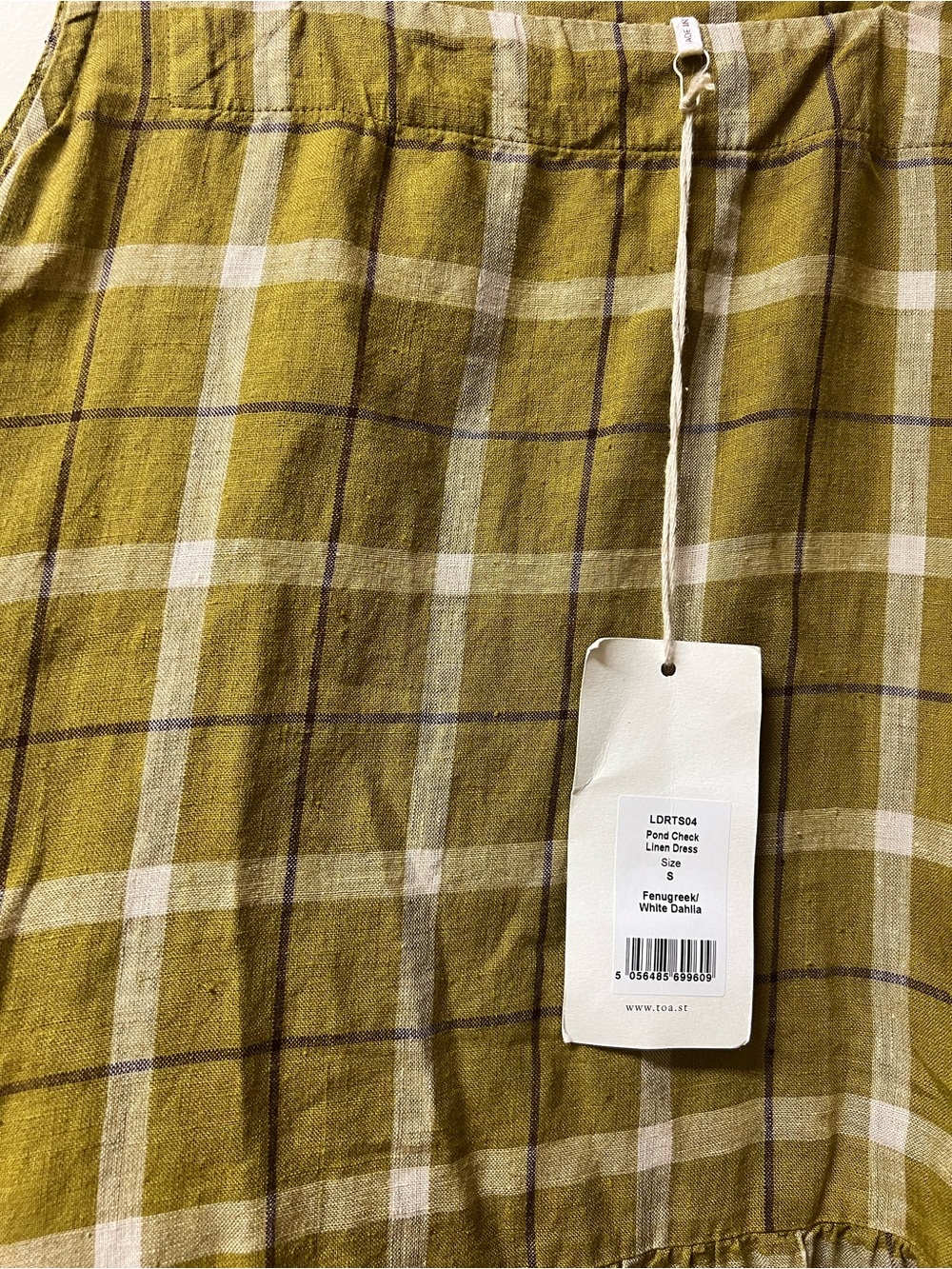Toast pond check linen dress size s new with tag - Picture 8 of 8